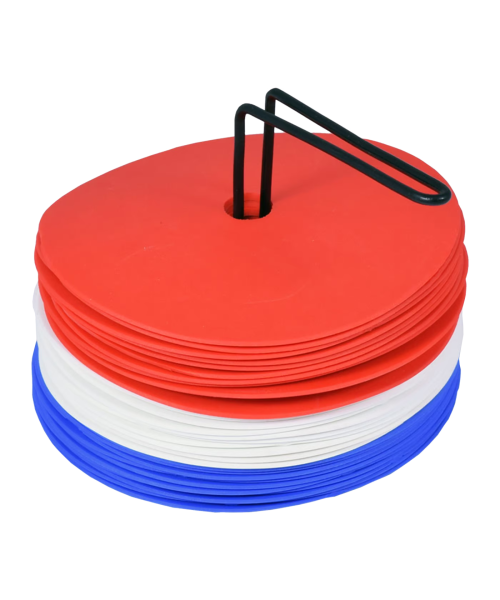 Cawila Gummi Markierungsscheiben 30er Set rutschfeste Floormarker 15cm rot/blau/weiß